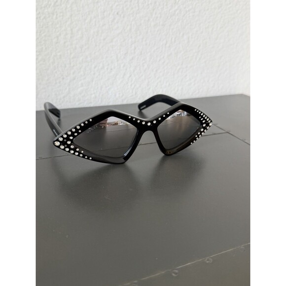 GUCCI GG0496S Hollywood Black Crystal Diamond Fashion Retro Sunglasses 004 main image 6